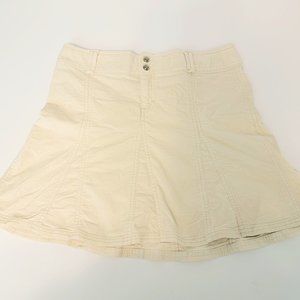 Athleta Size 6P Petite Whenever Corduroy Cord Skirt Sandcastle Cream Beige